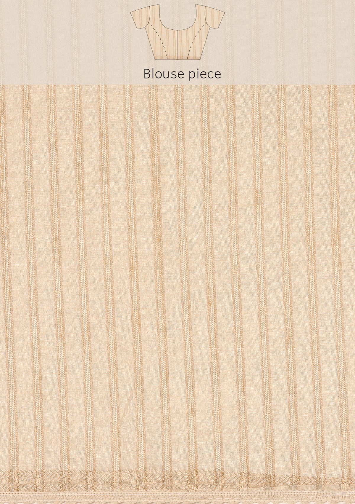 Cream Fancy Embroidery Tussar Saree - Taashi