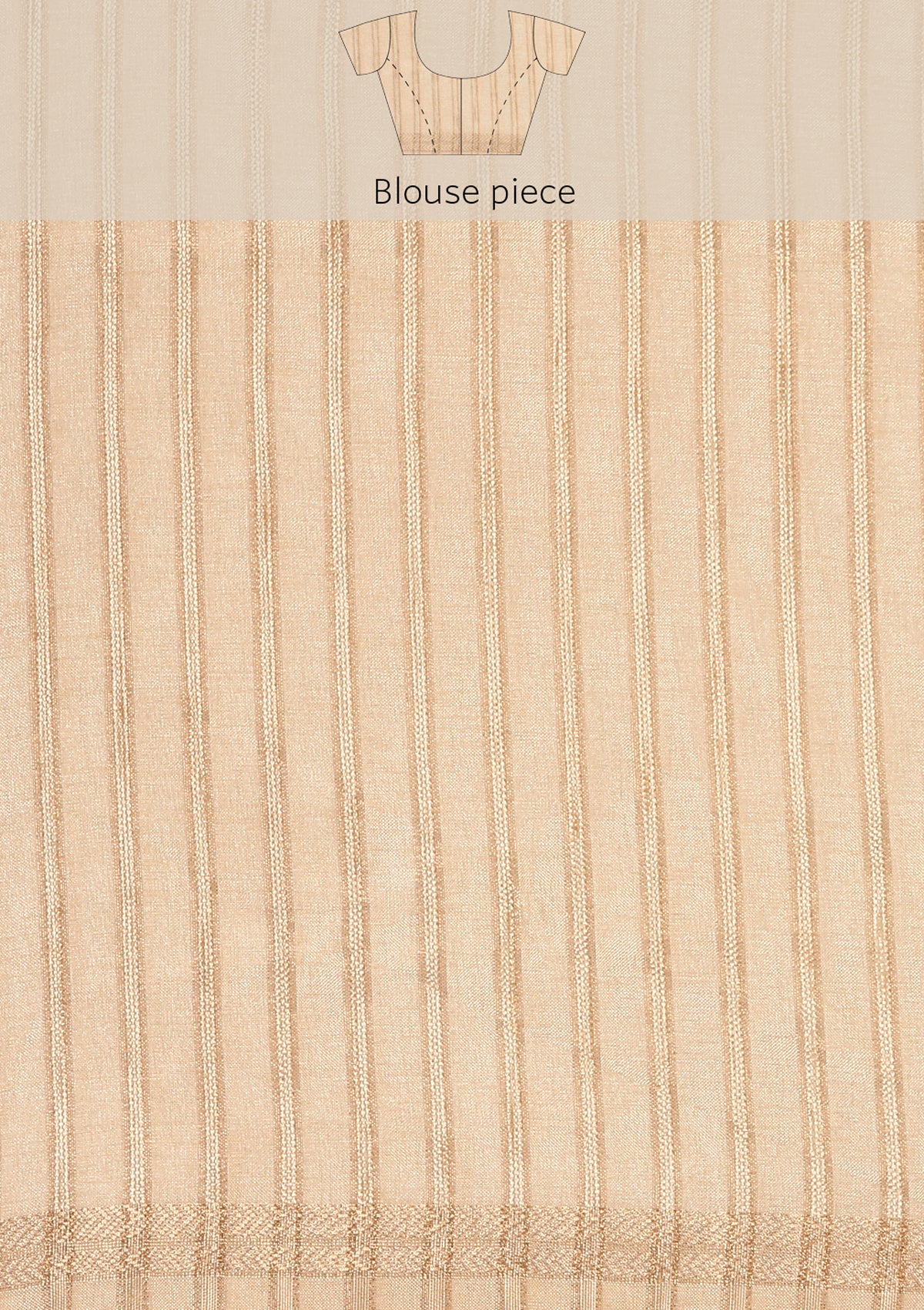 Cream Fancy Embroidery Tussar Saree - Taashi