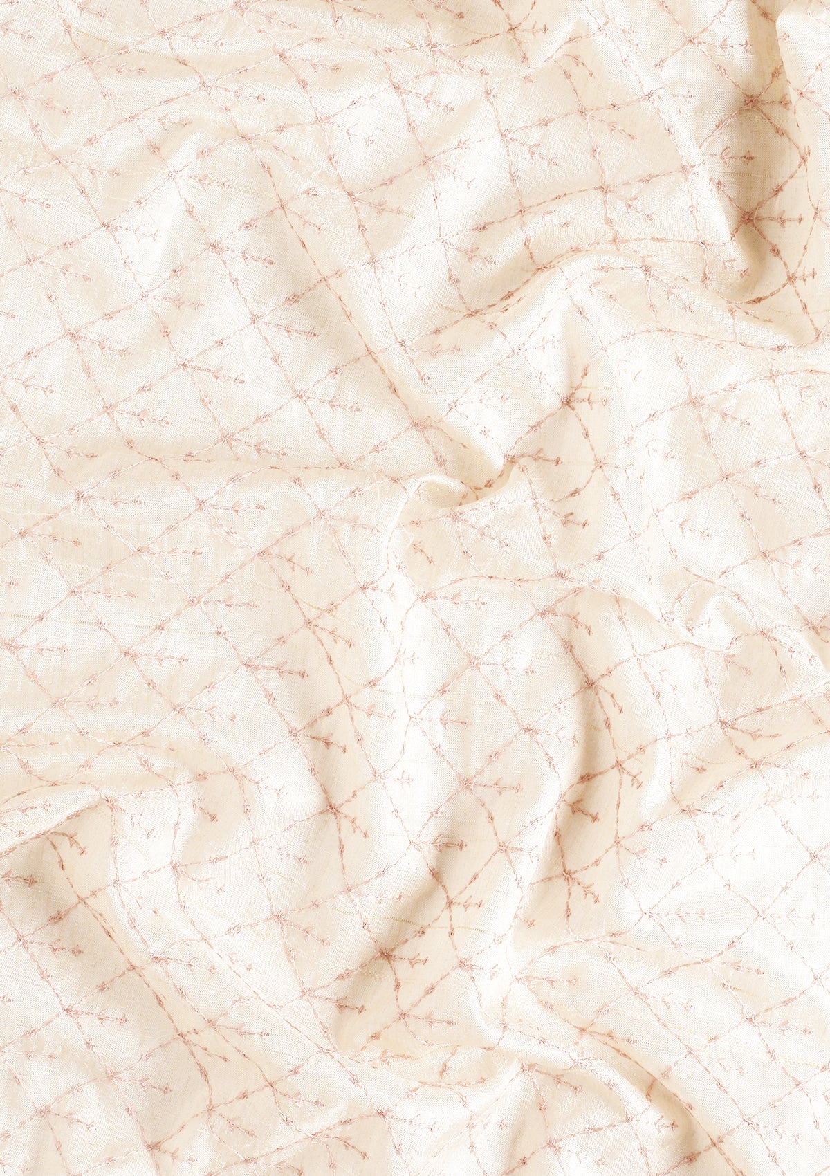 Cream Fancy Embroidery Tussar Saree - Taashi