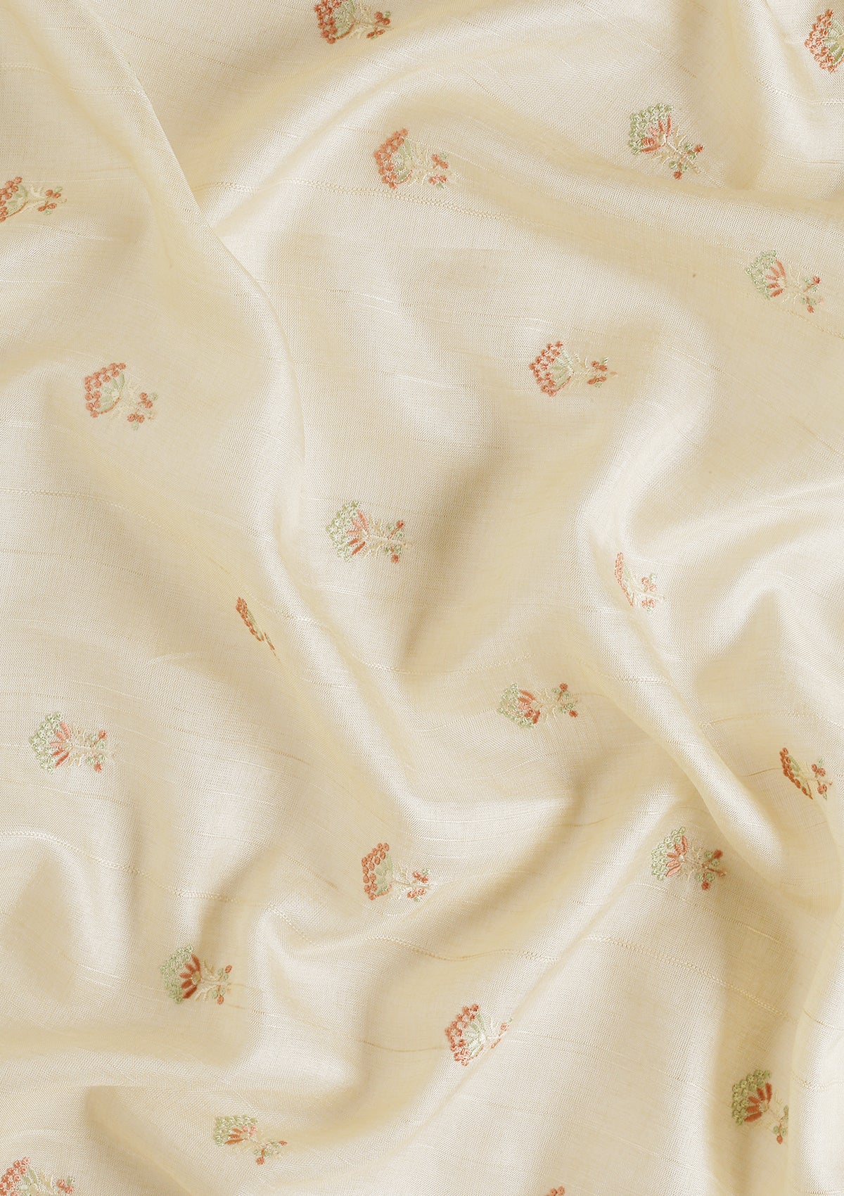 Cream Fancy Embroidery Tussar Saree - Taashi