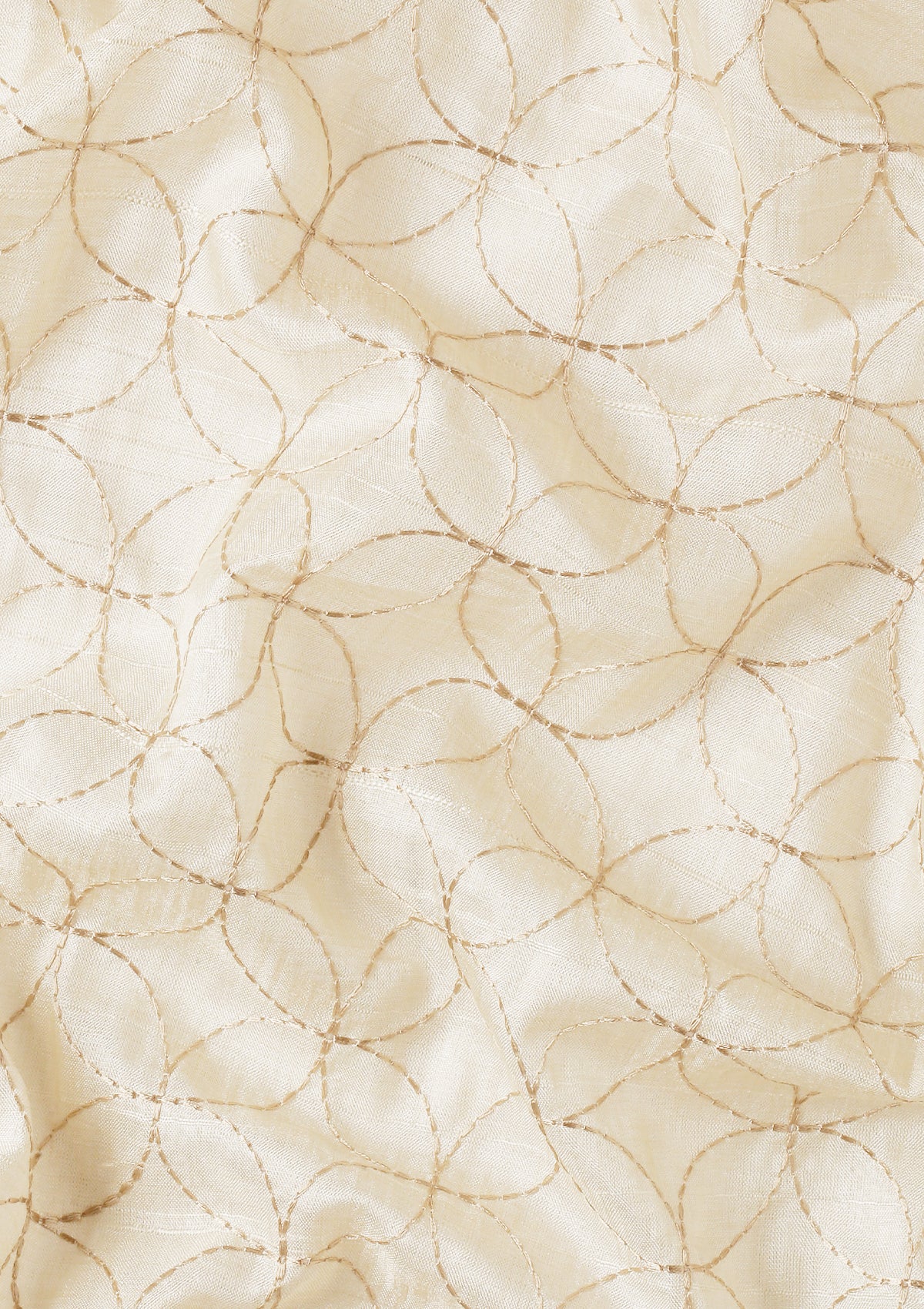 Cream Fancy Embroidery Tussar Saree - Taashi
