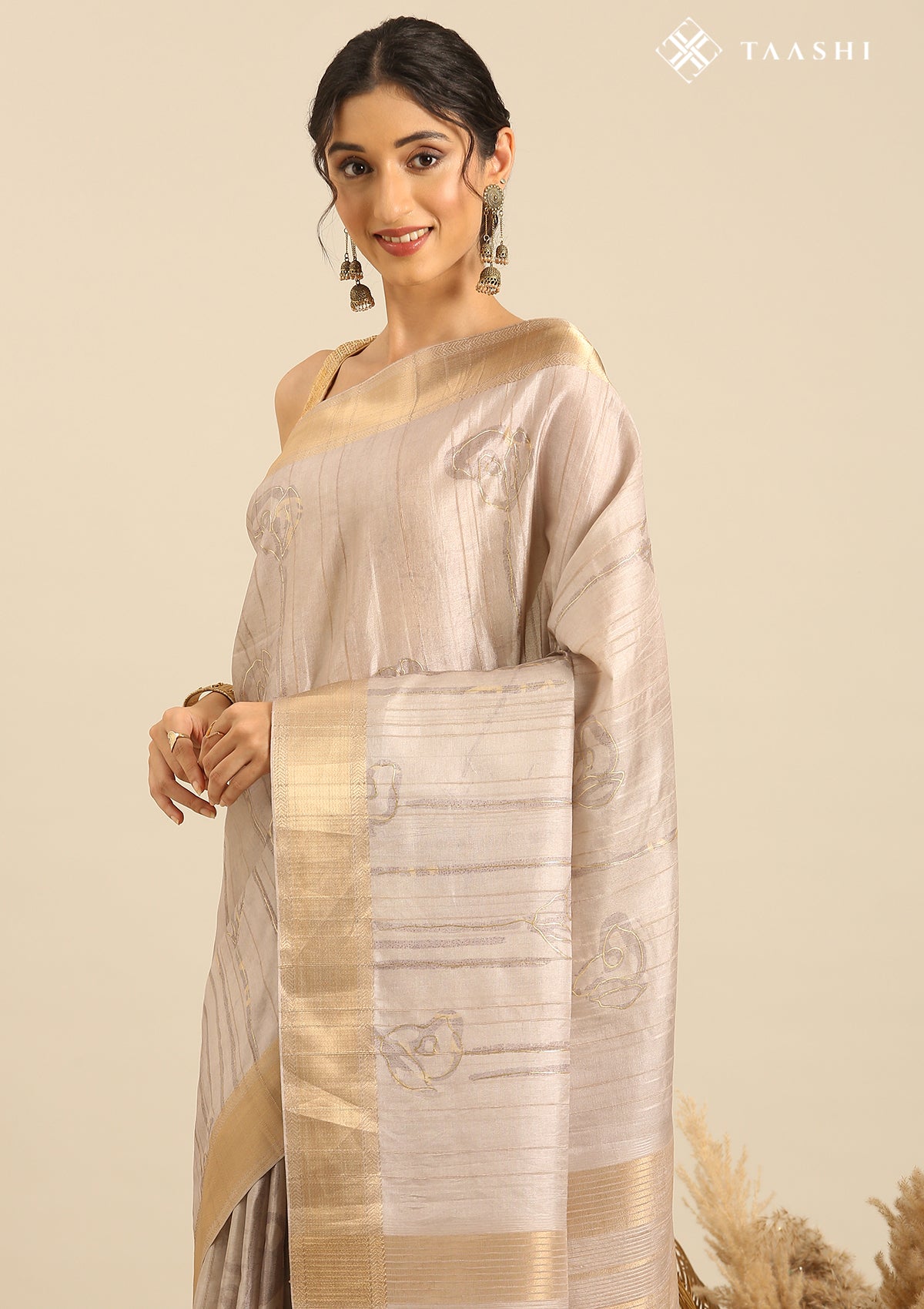 Mauve Tussar Saree