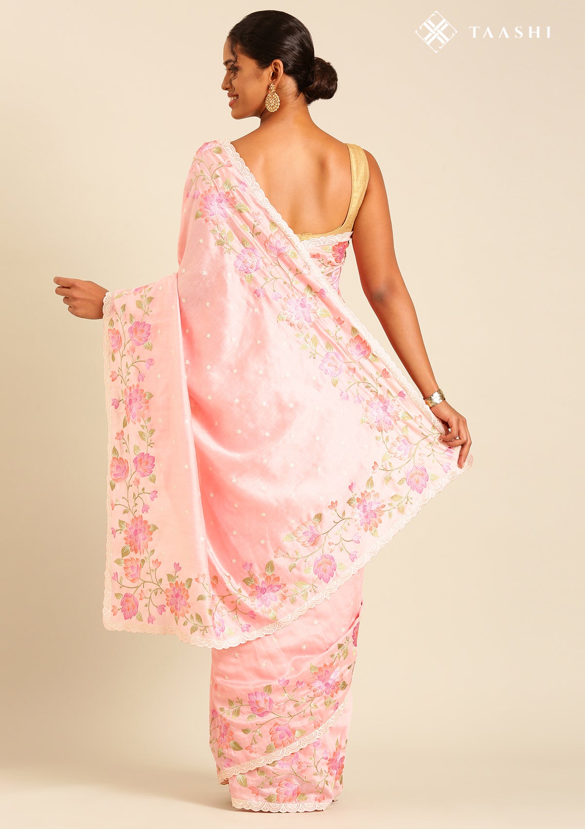 Pink Linen Charm Saree
