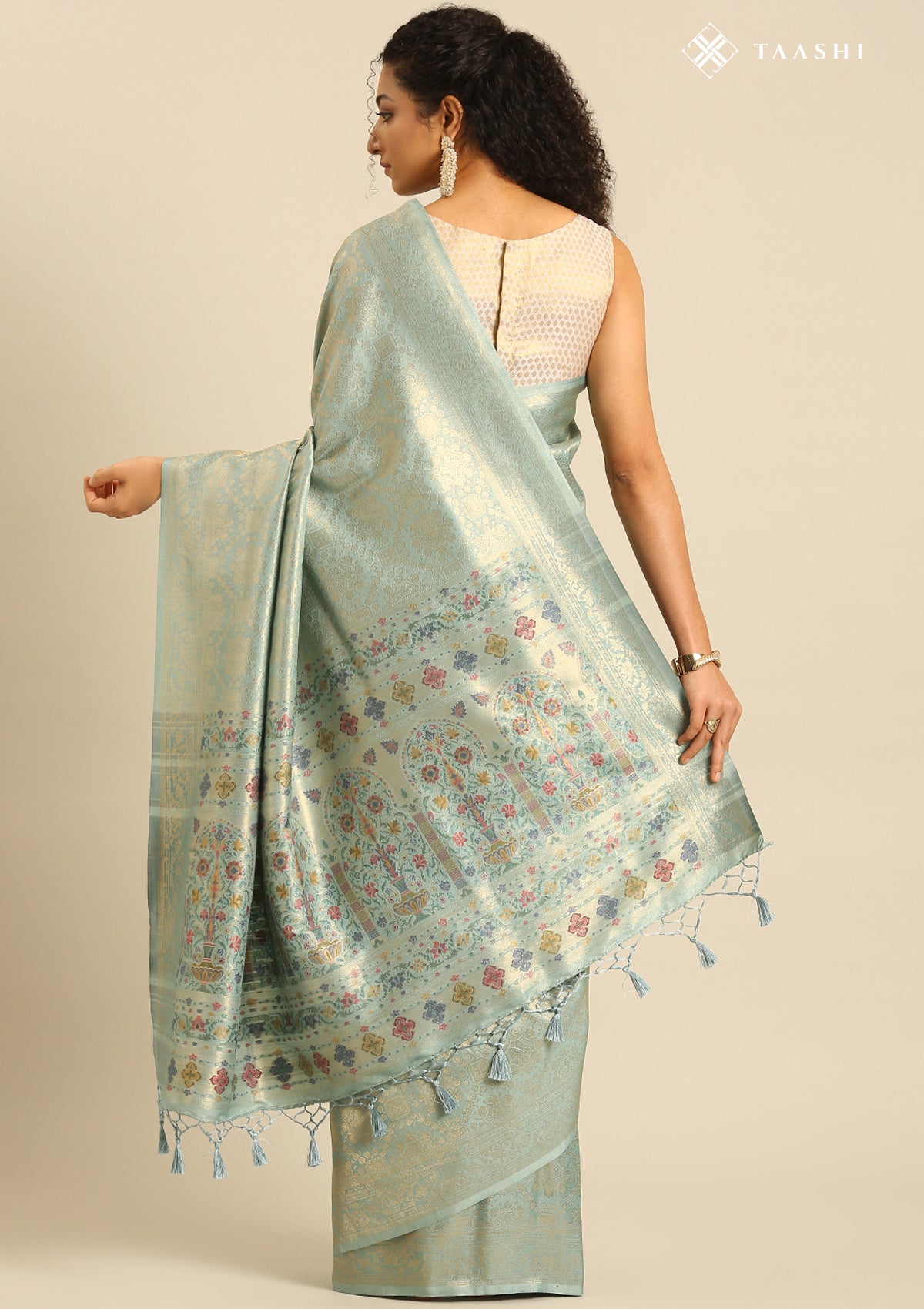 Blue Banarasi Silk Saree