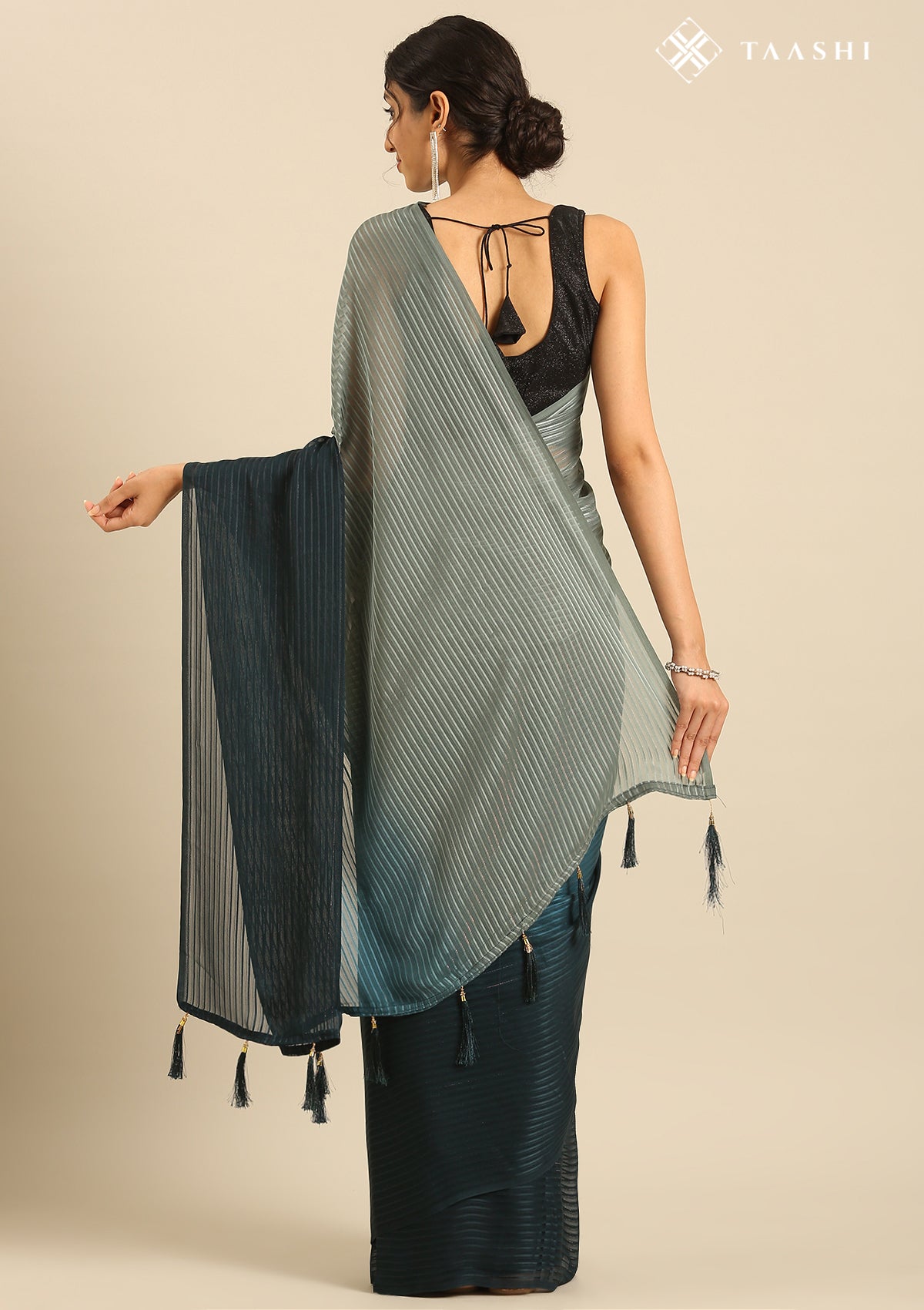 Green Chiffon Saree