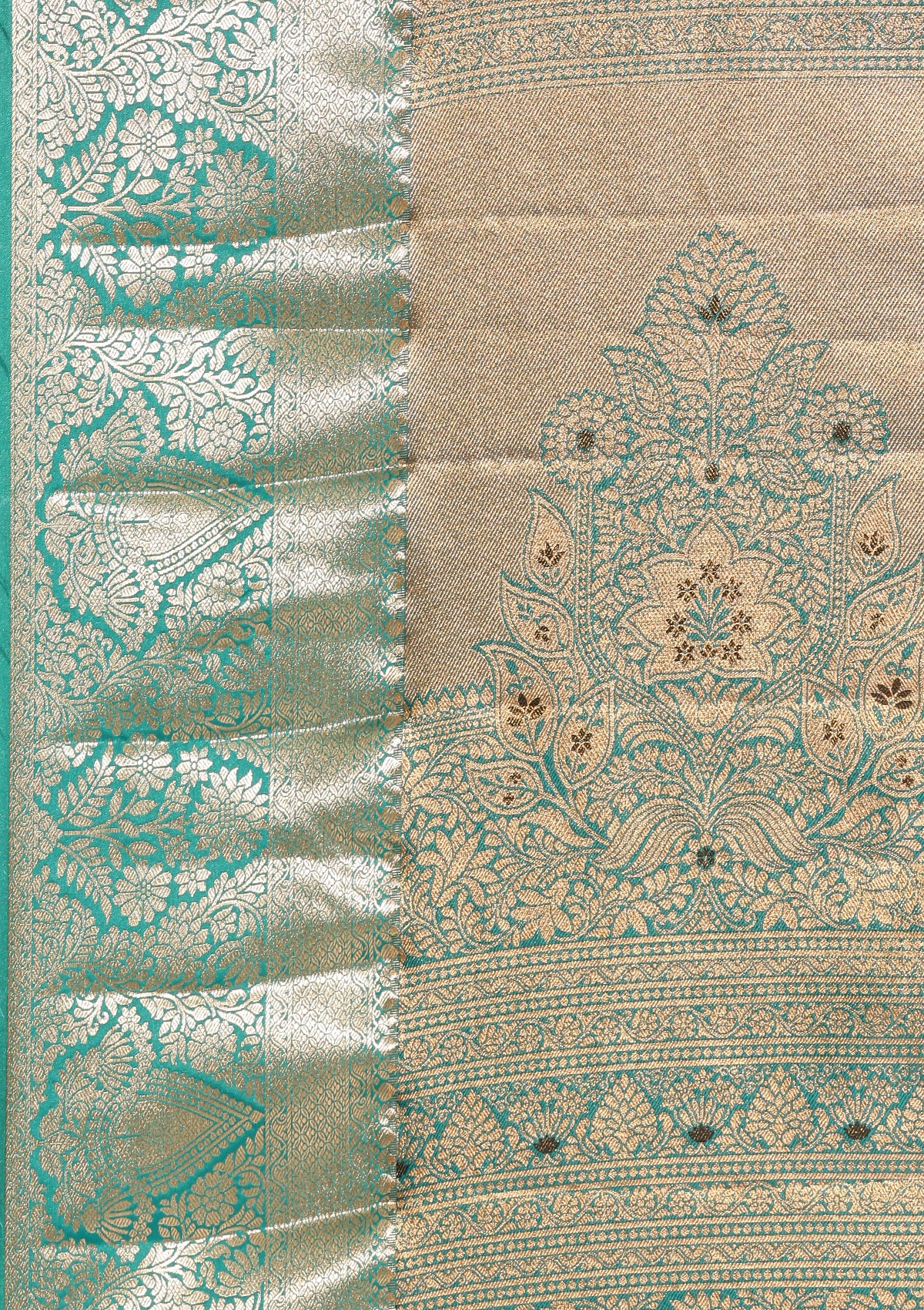 Dark Copper Jacquard Pattern Kanchipuram Saree