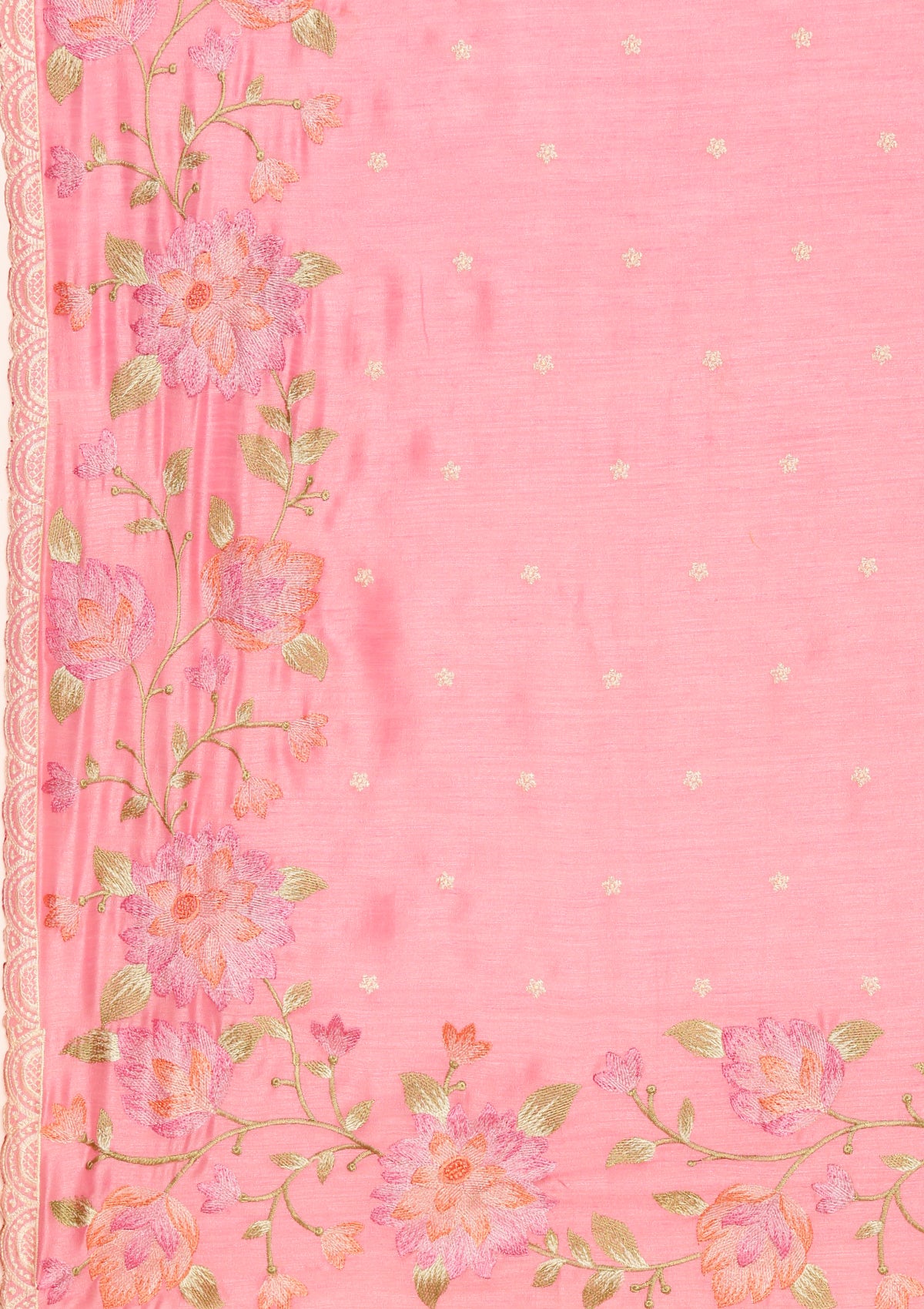 Pink Linen Floral