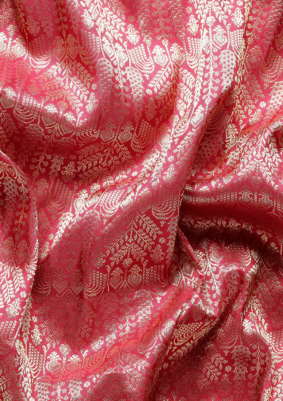 Maroon Jacquard Woven Kanchipuram Saree - Taashi