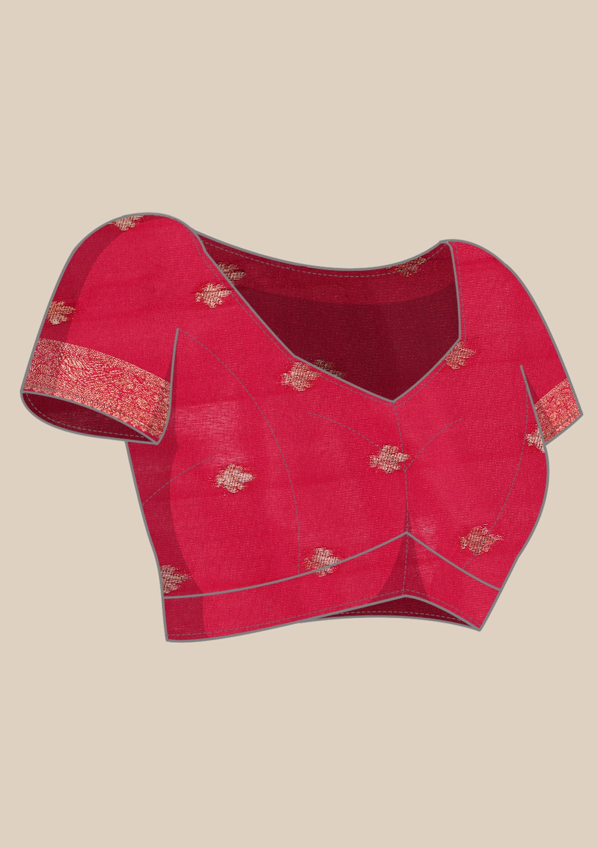 Pink Saree with Floral