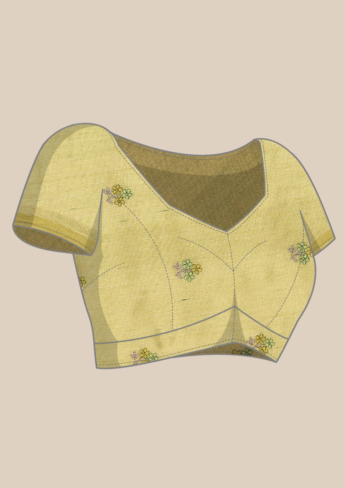 Green Linen Floral