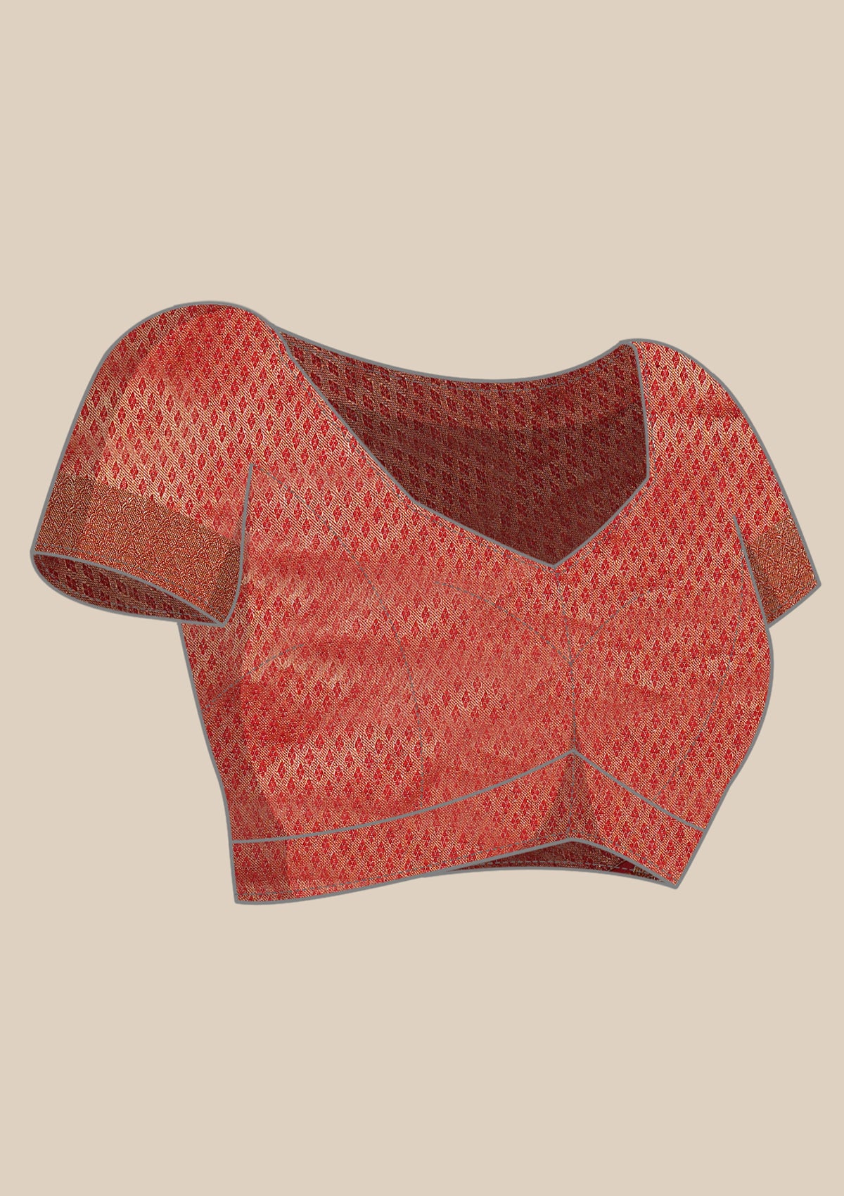 Maroon Jacquard Woven Kanchipuram Saree - Taashi