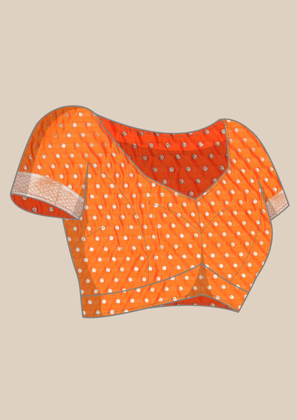 Orange Art Silk Saree