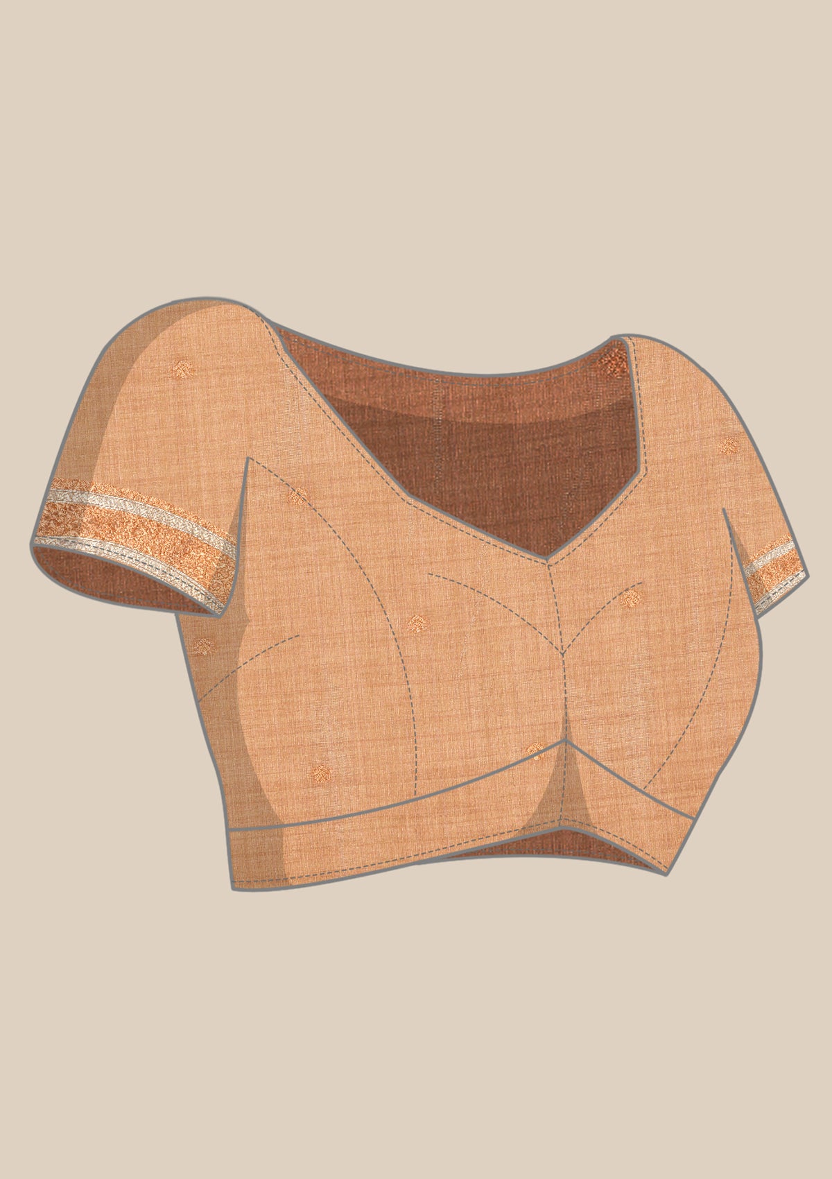 Brown Floral Saree