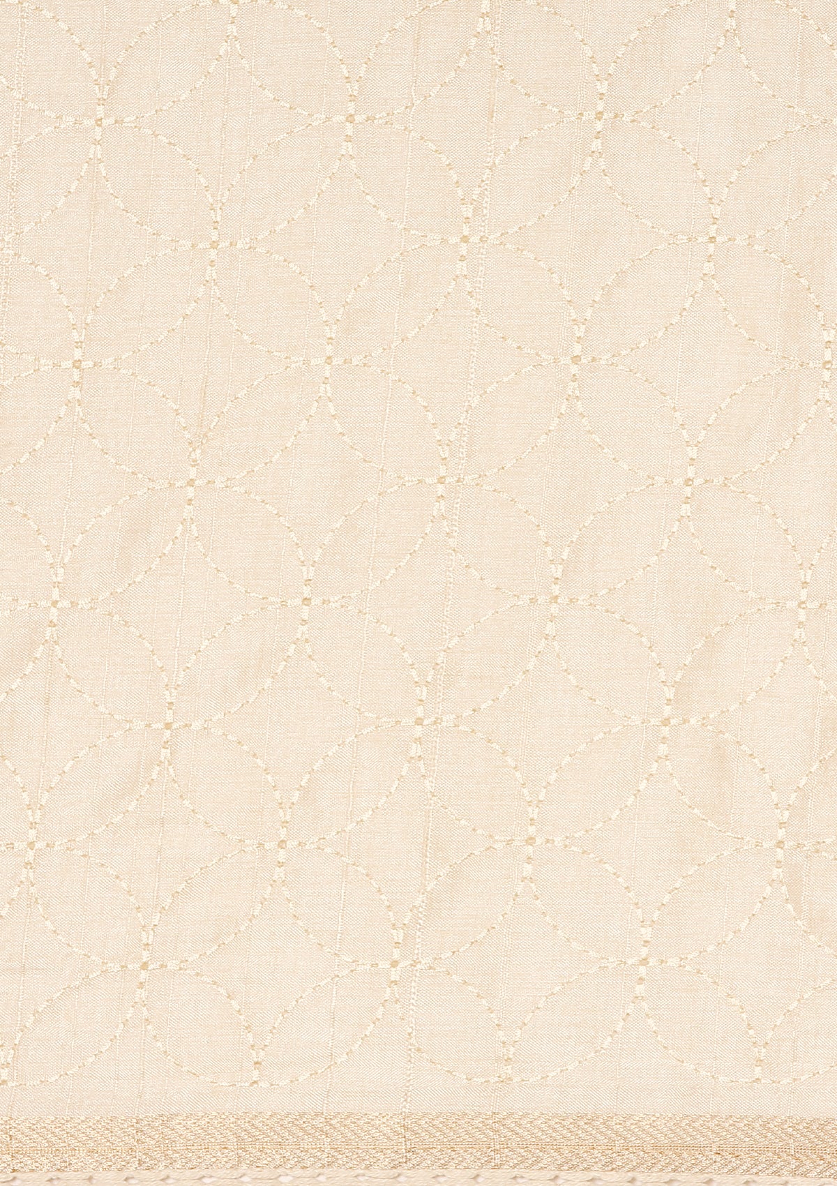 Cream Fancy Embroidery Tussar Saree - Taashi