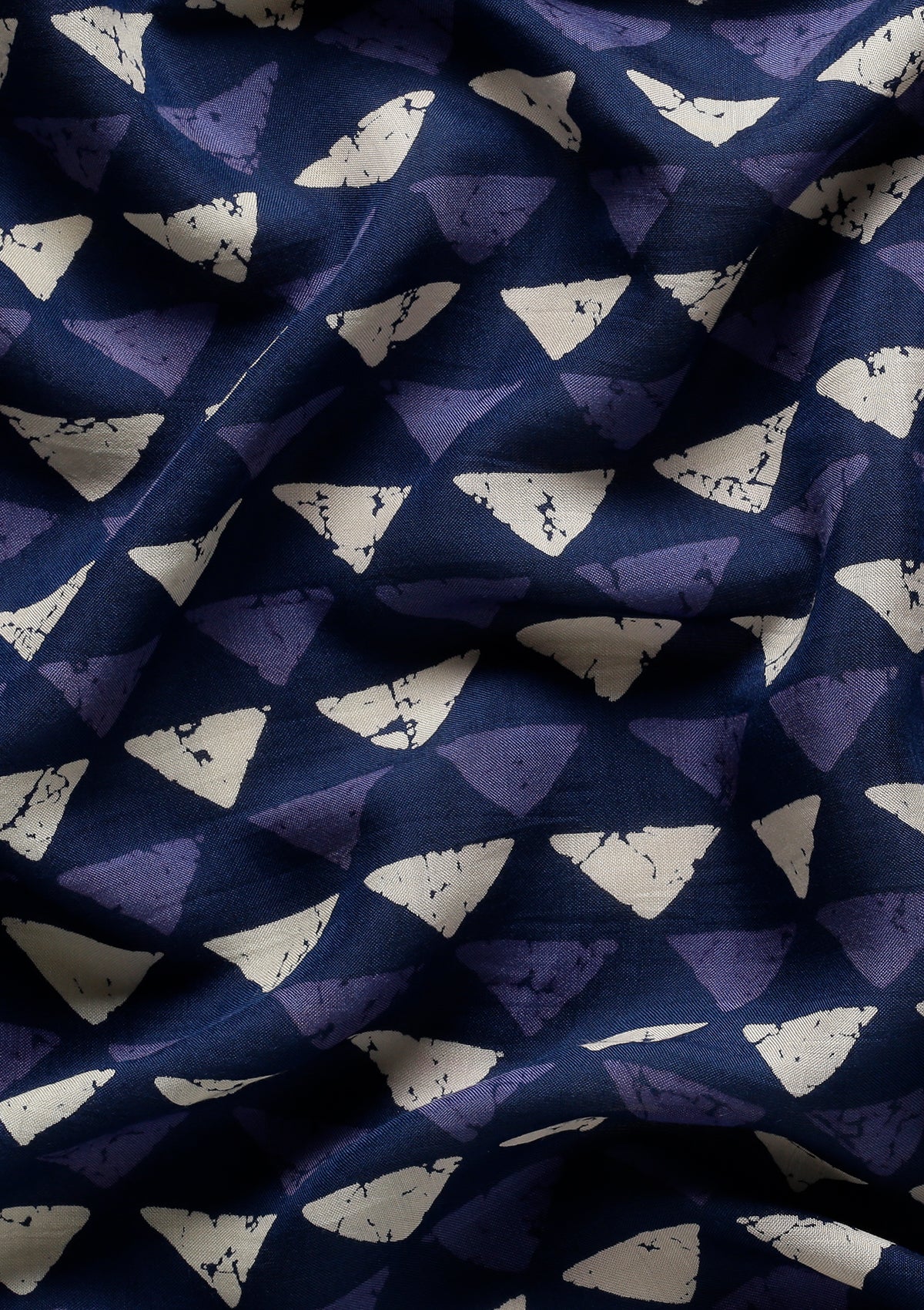 Indigo Block Printed Cotton Saree - Taashi