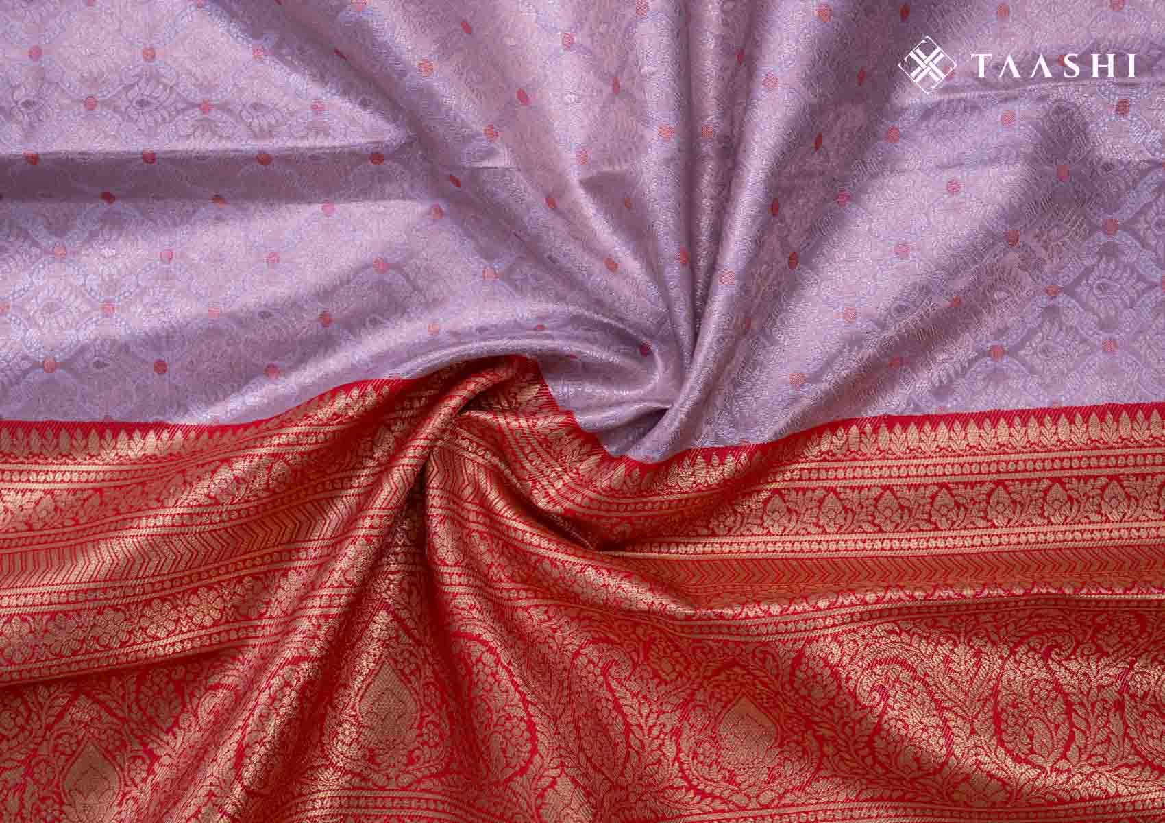 Rose Gold And Pink Kanchipuram Saree - Taashi