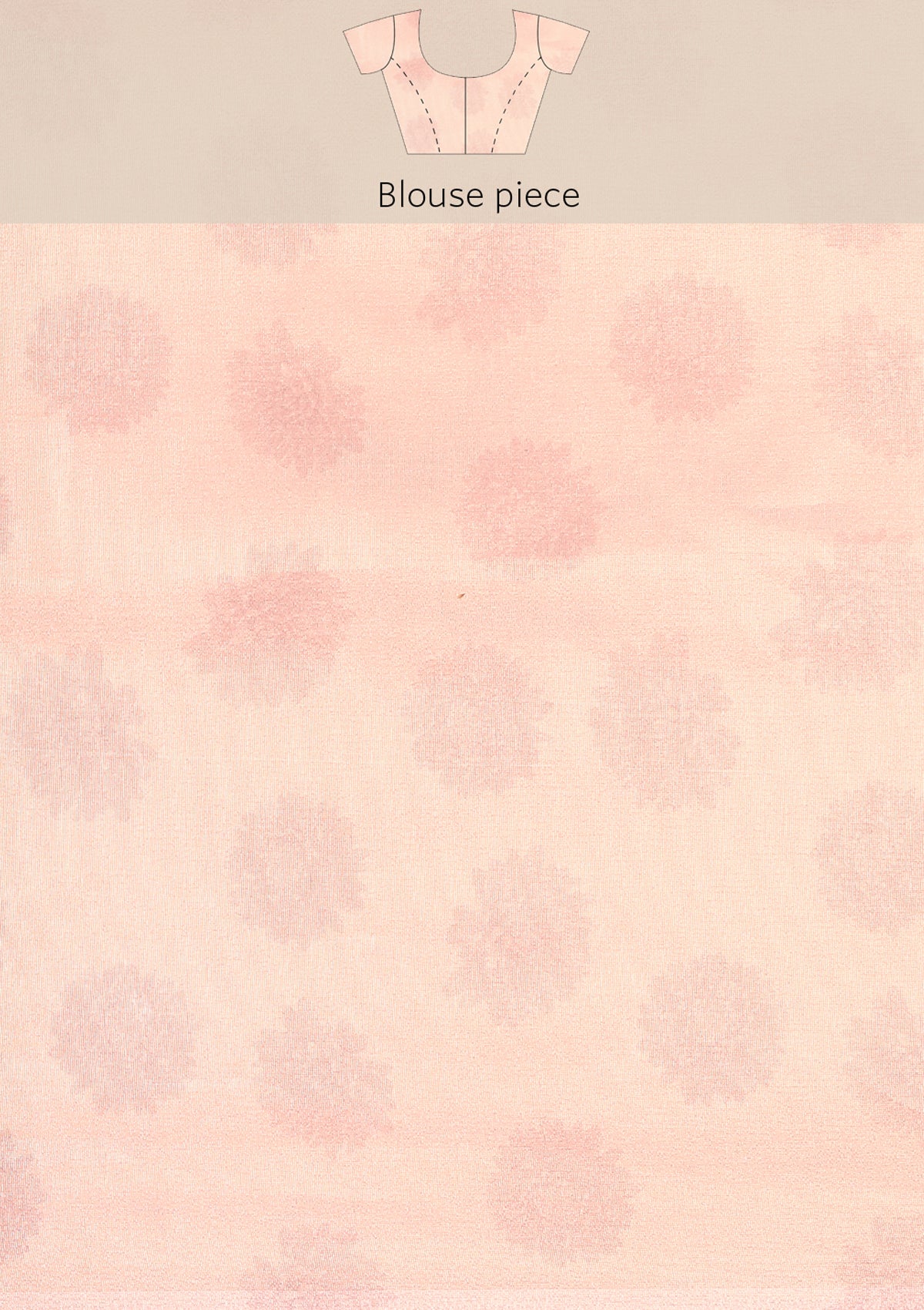 Pastel Pink Bold Floral Organza Saree