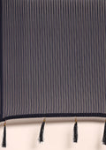 Navy Blue Striped Chiffon Saree - Taashi