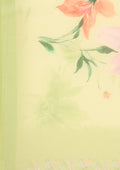 Pastel Green Multicolor Floral Printed Georgette Saree - Taashi