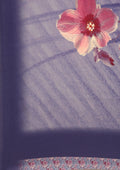 Purple Floral Digital Print Satin Saree - Taashi
