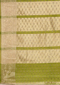 Green Traditional Zari Butta Woven Tussar Saree - Taashi