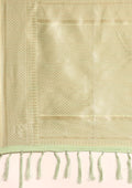 Mint Green Traditional Pattern Woven Tussar Saree - Taashi