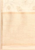 Cream Fancy Embroidery Tussar Saree - Taashi