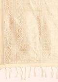 Cream Jaal Woven Tussar Saree - Taashi