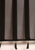 Black Striped Chiffon Saree - Taashi