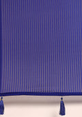 Blue Ombre Striped Chiffon Saree - Taashi