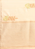 Cream Fancy Embroidery Tussar Saree - Taashi