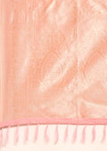 Pastel Pink Traditional Woven Tussar Saree - Taashi