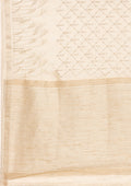 Cream Fancy Embroidery Tussar Saree - Taashi