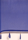 Royal Blue Striped Chiffon Saree - Taashi