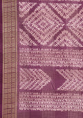 Purple Abstract Printed Tussar Saree - Taashi
