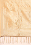 Pastel Beige Traditional Woven Tussar Saree - Taashi