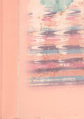 Pastel Peach Watercolor Floral Printed Georgette Saree - Taashi