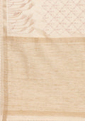 Cream Fancy Embroidery Tussar Saree - Taashi