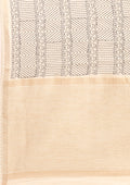 Cream Fancy Embroidery Tussar Saree - Taashi