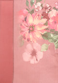 Dusty Pink Floral Digital Printed Georgette Saree - Taashi