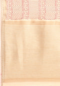 Cream Fancy Embroidery Tussar Saree - Taashi