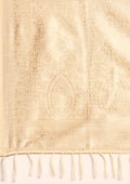 Cream Traditional Woven Tussar Saree - Taashi