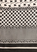 White X Black Printed Art Tussar Matka Silk Saree - Taashi
