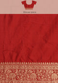 Maroon Traditional Woven Tussar Saree - Taashi