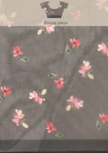 Grey Multicolor Floral Digital Printed Georgette Saree - Taashi