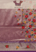 Violet Paithani Pattern Tussar Saree - Taashi