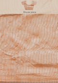 Rust Jaal Woven Tussar Saree - Taashi