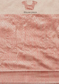 Dusty Pink Jaal Woven Tussar Saree - Taashi