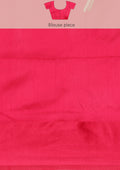 Magenta Placement Jacquard Woven Tussar Saree - Taashi