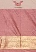 Mauve Traditional Zari Woven Tussar Saree - Taashi